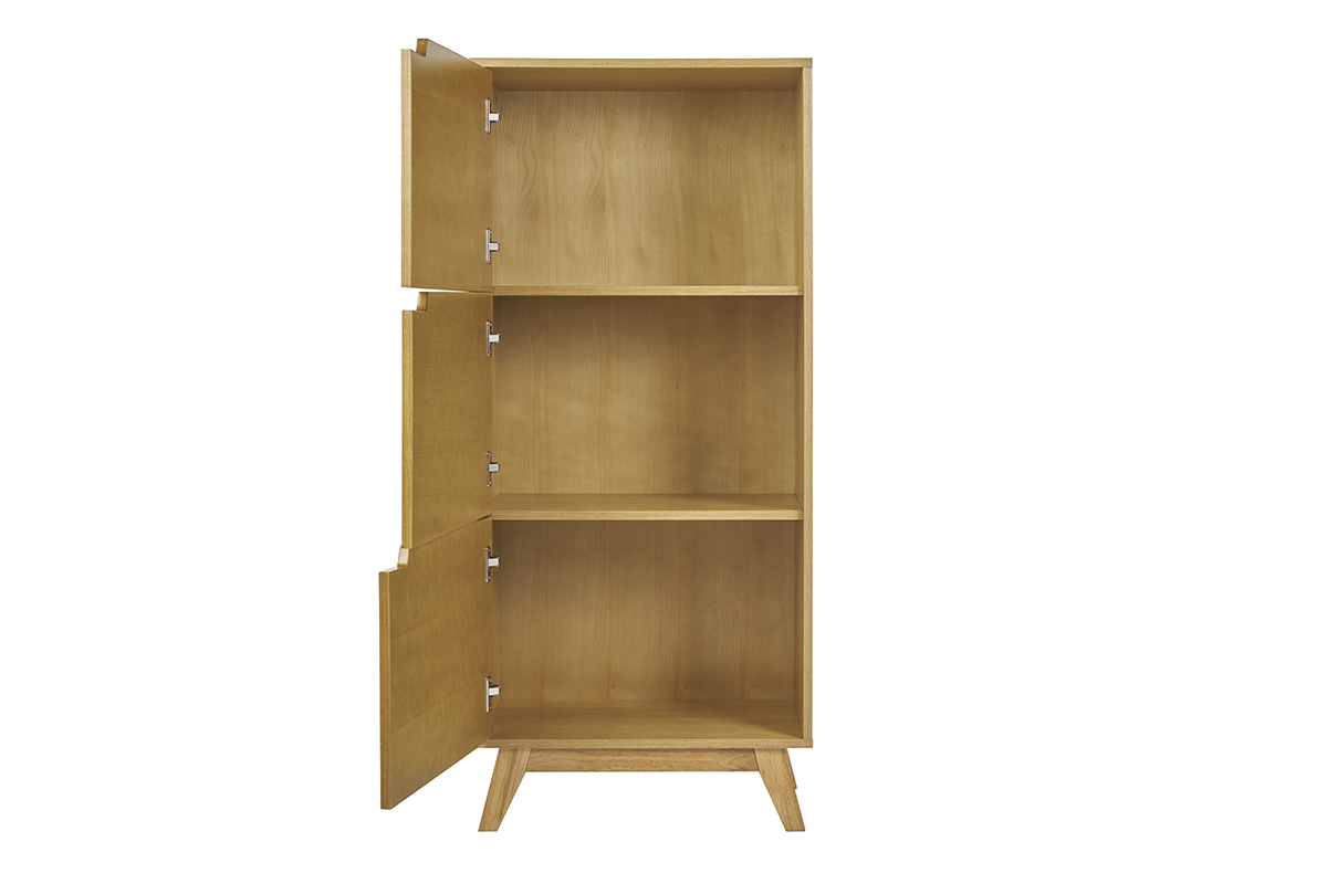 buffet haut scandinave bois clair hévéa l60 cm leena buffet haut scandinave bois clair hévéa l60 cm leena