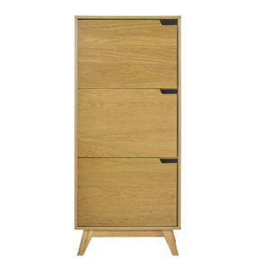 buffet haut scandinave bois clair hévéa l60 cm leena