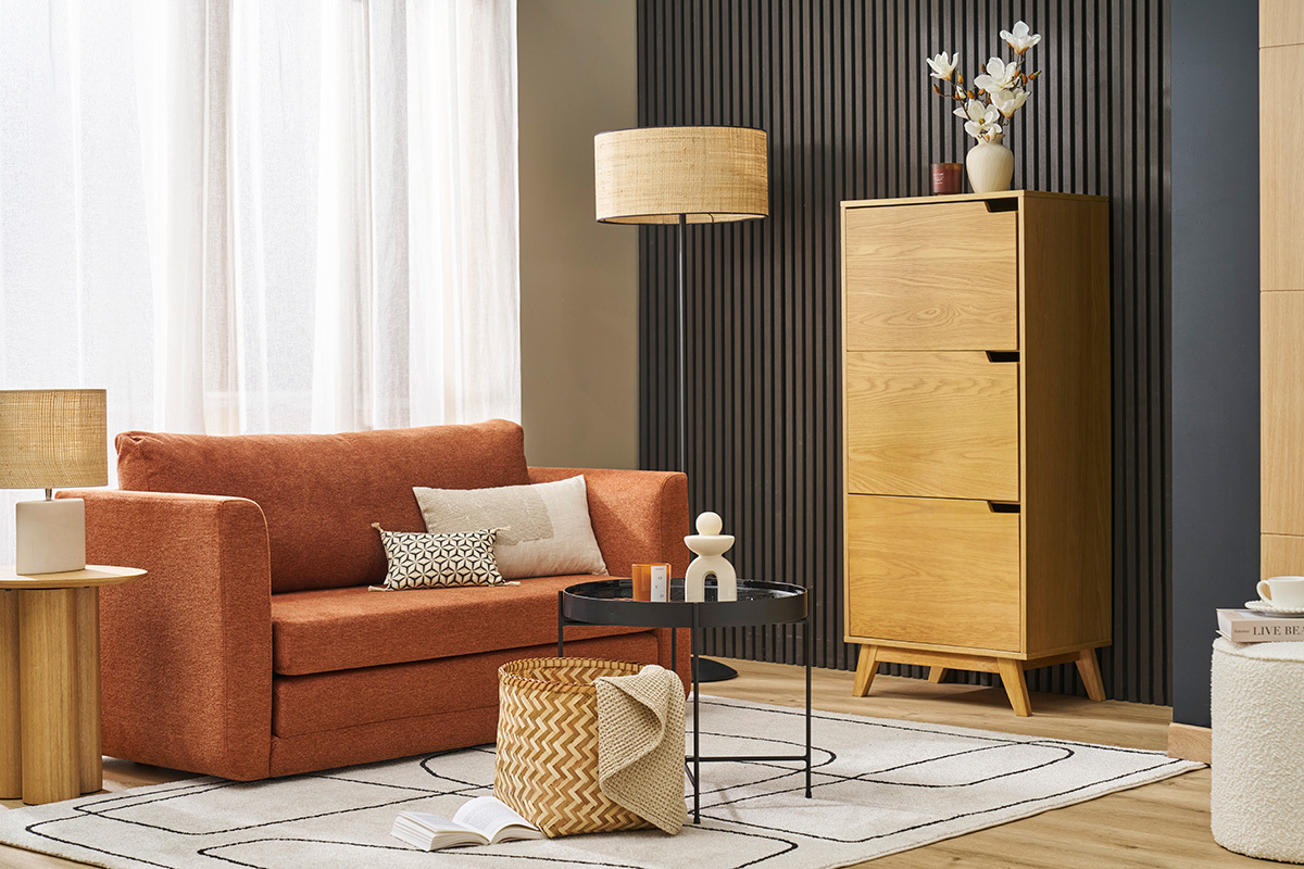 buffet haut scandinave bois clair hévéa l60 cm leena buffet haut scandinave bois clair hévéa l60 cm leena