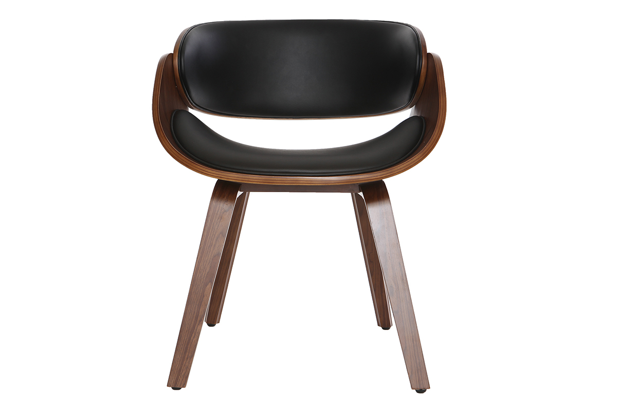 chaise design noir et bois foncé noyer bent chaise design noir et bois foncé noyer bent
