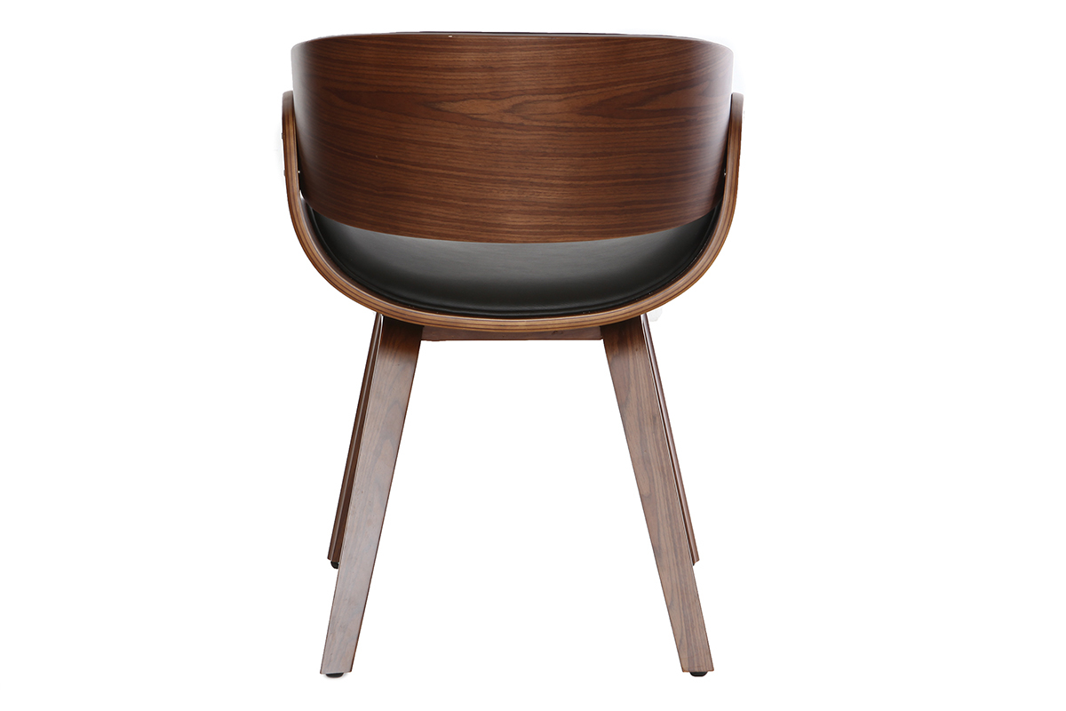 chaise design noir et bois foncé noyer bent chaise design noir et bois foncé noyer bent