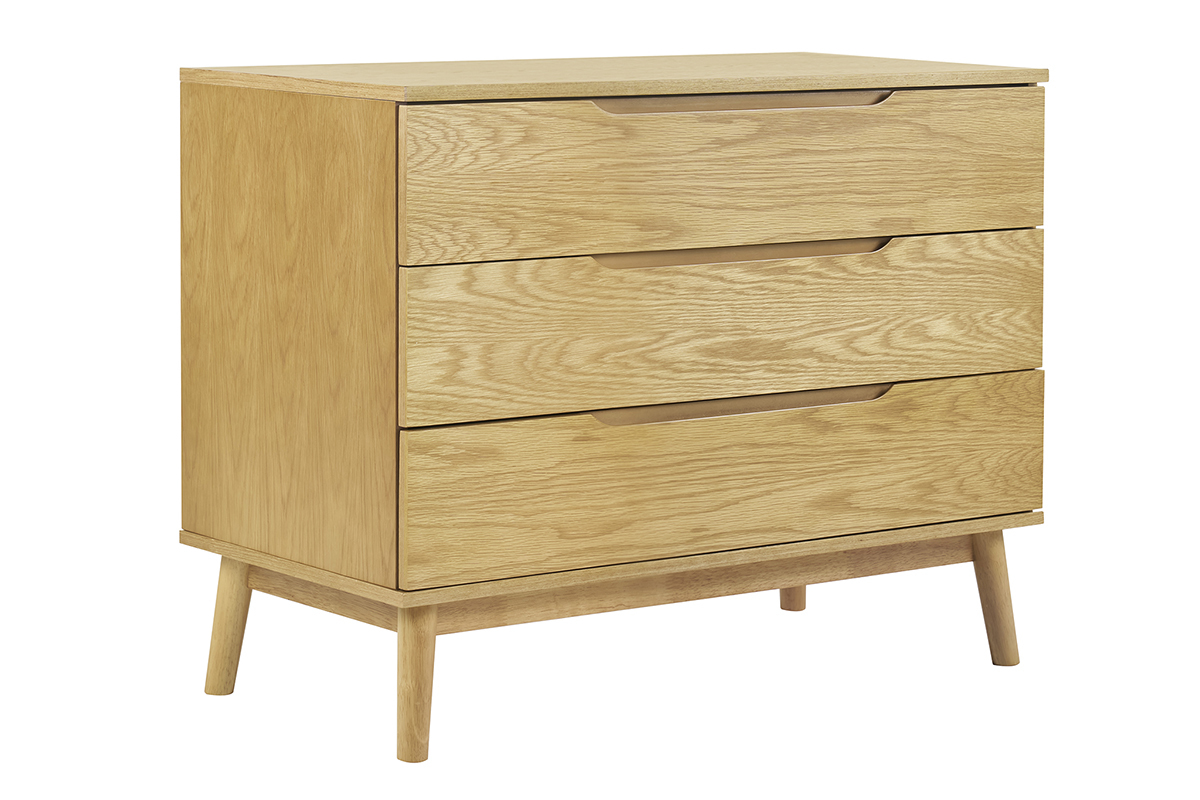 commode scandinave bois clair chêne 3 tiroirs l90 cm felix commode scandinave bois clair chêne 3 tiroirs l90 cm felix