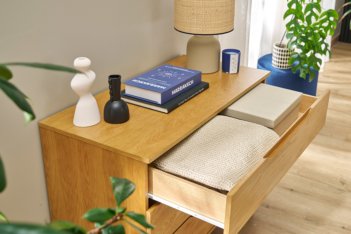 commode scandinave bois clair chêne 3 tiroirs l90 cm felix commode scandinave bois clair chêne 3 tiroirs l90 cm felix